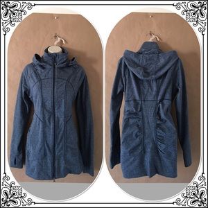 Athleta zip up jacket - Long CYA length - Blue M